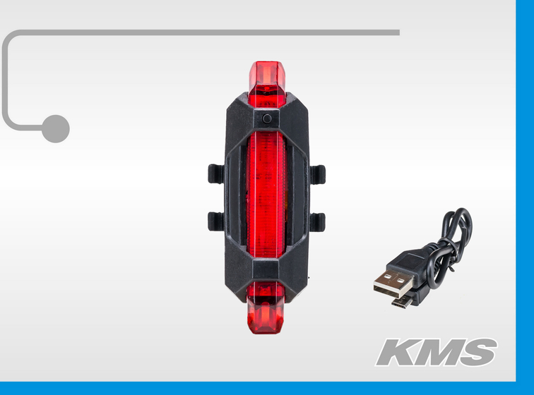Габарит задний красный BS-216,5 диодов+ USB зарядка+аккумулятор,инд.упак.Модель 2017г