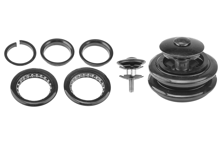 Детали рулевой колонки KL-B411А 1-1/8"безрезьб.полуинтегрир. черн. арт. 170119