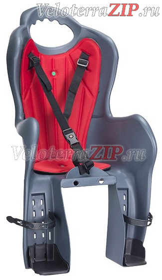 Кресло детское, с крепл на багажник пластик ELIBAS-P серое