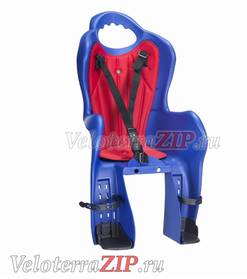 Кресло детское, с крепл на багажник пластик ELIBAS-P синее