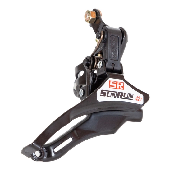Переключатель передний SunRun FD-QD-35,нижняя тяга, 28,6мм,42T,черный