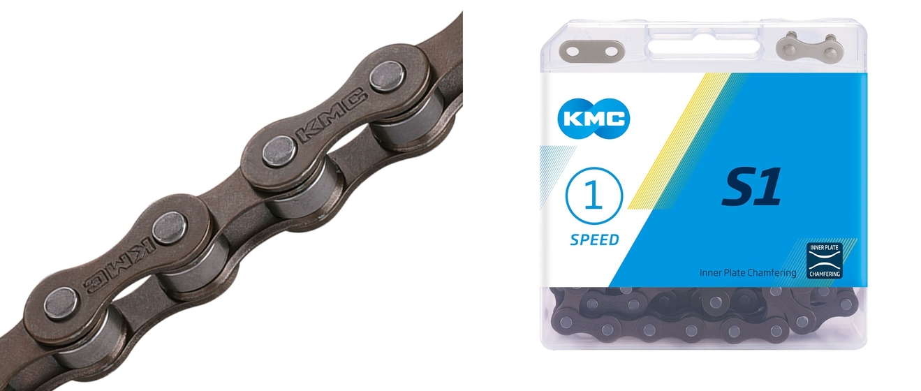 Цепь S1 KMC 1/2"x1/8" 112 звеньев, в индивидуальной упаковке, арт. 570105