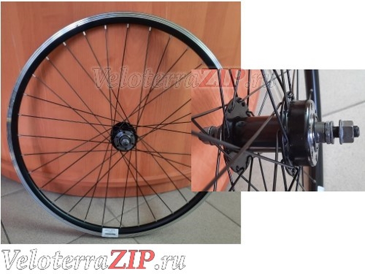 27,5"переднее колесо,двойной алюмин.обод, гайки, D-brake