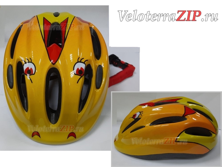 Велосипедный шлем детский (Вентиляция:10 отверстий,;Размер: L (47-56см)Цвет: оранжевый